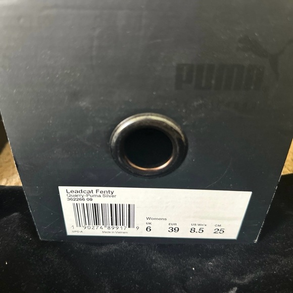 Rihanna Leadcat Fenty Quarry-Puma Silver Slides - Picture 6 of 7